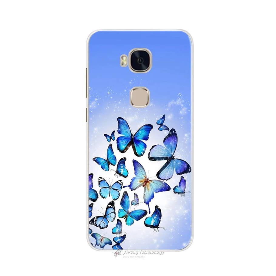 Чехол для Huawei Honor 5x мягкий силиконовый милый мультяшный чехол телефона защитный