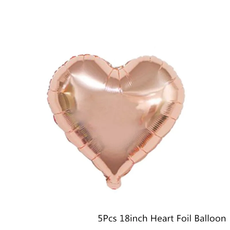 Chicinlife Rosegold 30th День рождения украшение сердце воздушный шар "Конфетти" попкорн коробка для взрослых 30 лет на день рождения поставки - Цвет: 5Pcs Heart