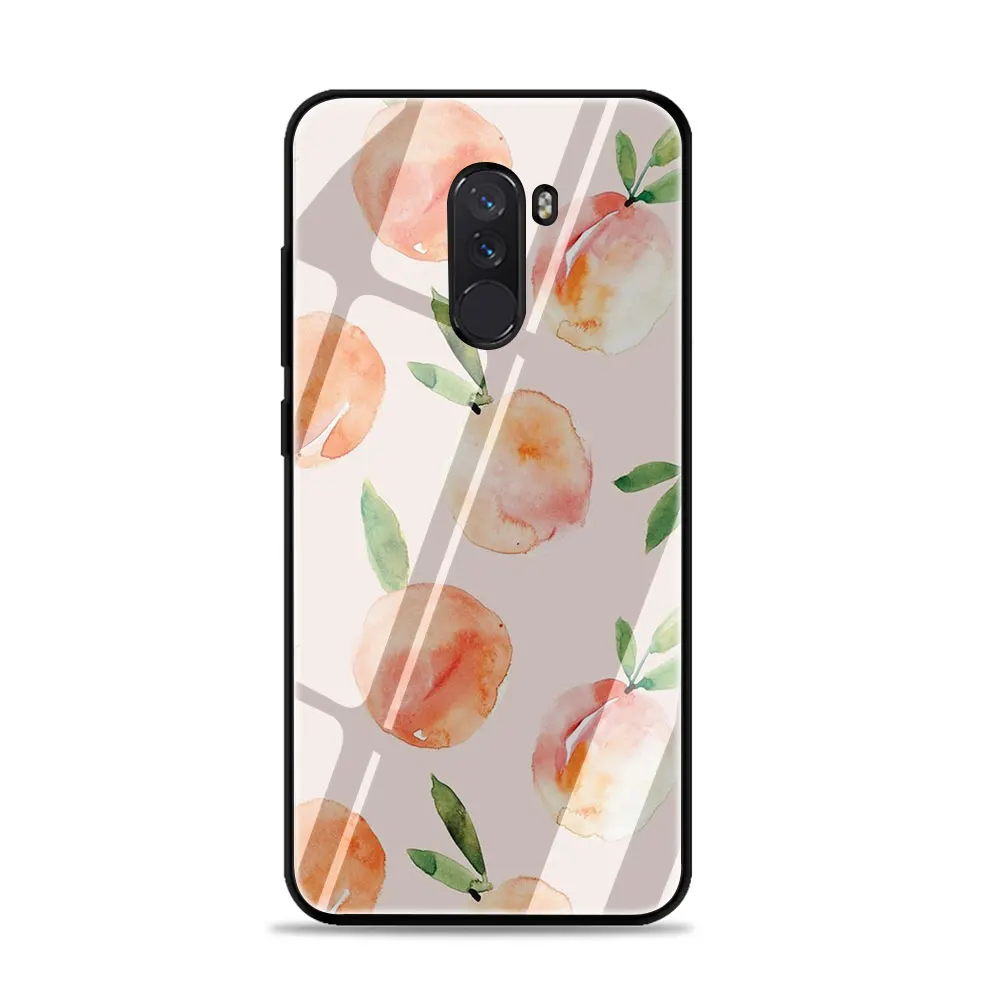 Розовый персиковый чехол для телефона из закаленного стекла для Xiaomi mi 8 9 Красный mi 4X 6A Note 5 6 7 Pro Pocophone F1