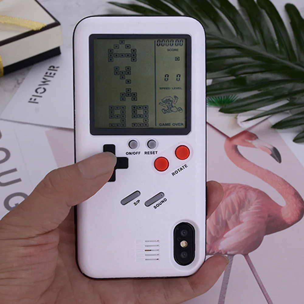 Чехол для игры Тетрис чехлы телефонов iPhone X TPU силиконовый защитный чехол Ретро