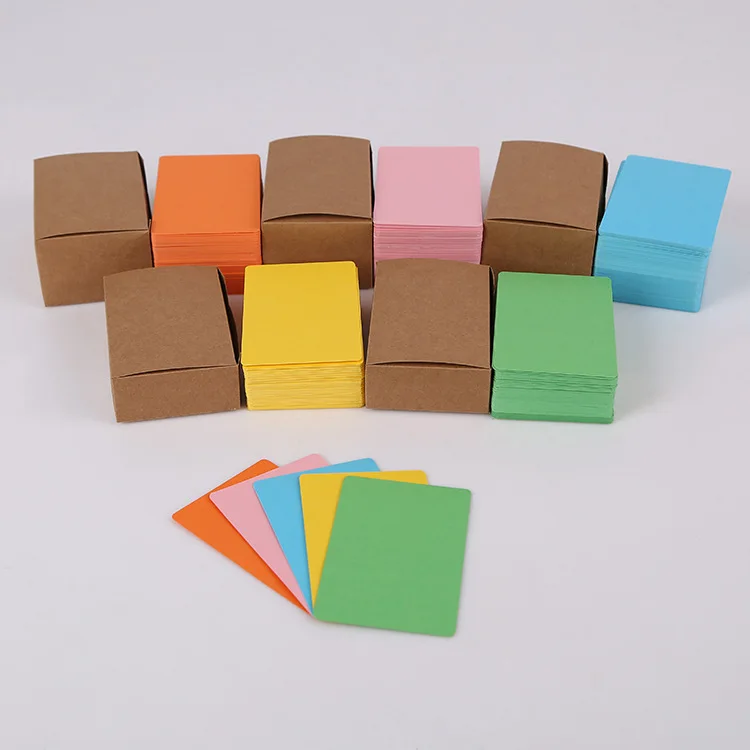 100 шт. Diy бизнес-заметка мини пустая многоцветная карта Ретро стиль бумага толстый