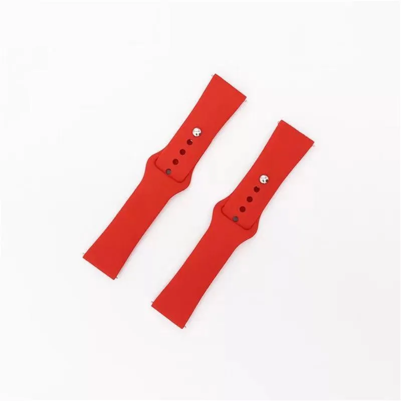 20 мм Мягкие силиконовые полосы для Xiaomi Huami Amazfit Bip маленький ремешок для наручных часов для Galaxy Watch 42 мм/команда S4 браслет - Цвет: Red