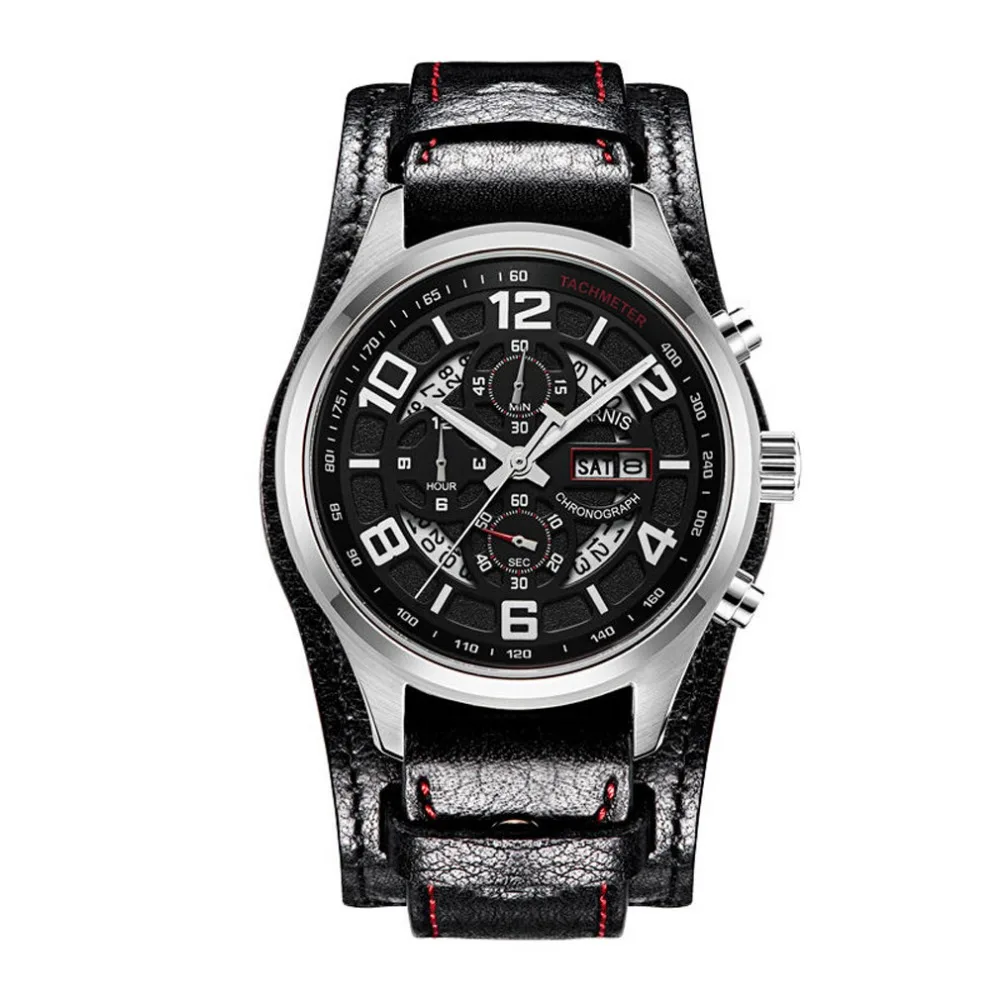 Мужские кварцевые часы с хронографом Parnis Pilot V Serier | Наручные