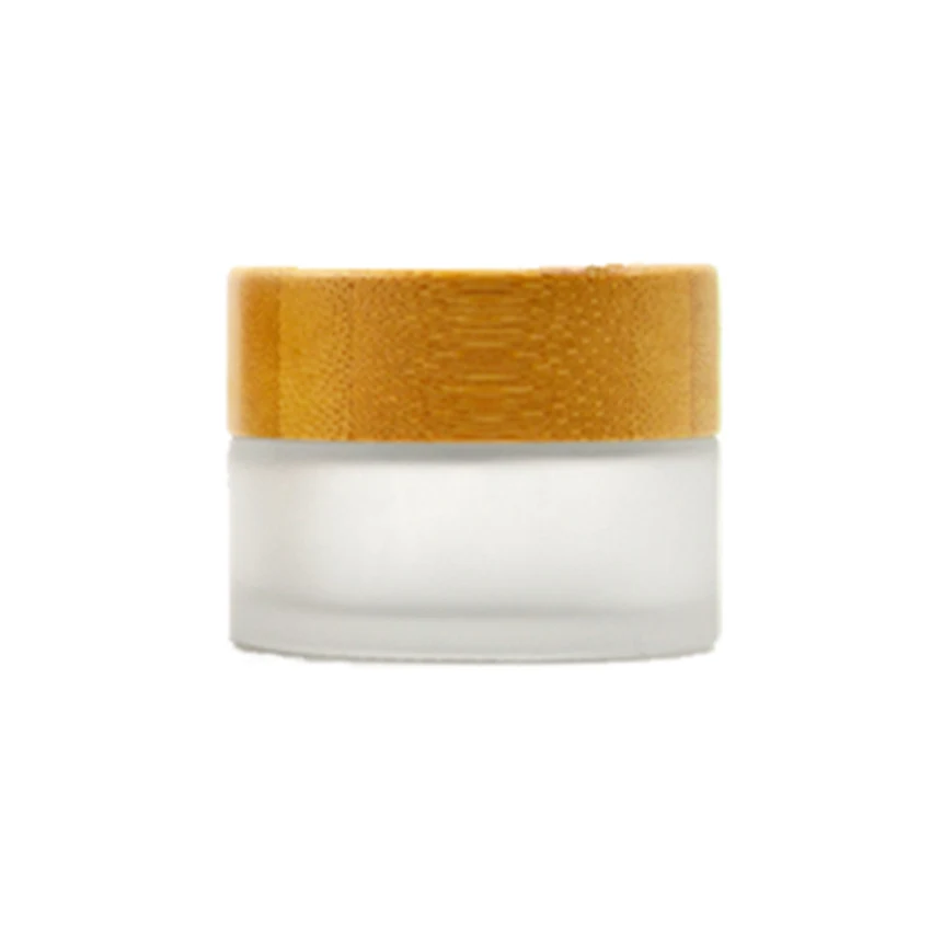 Косметический контейнер стеклянные флаконы для крема глаз с бамбуковой крышкой