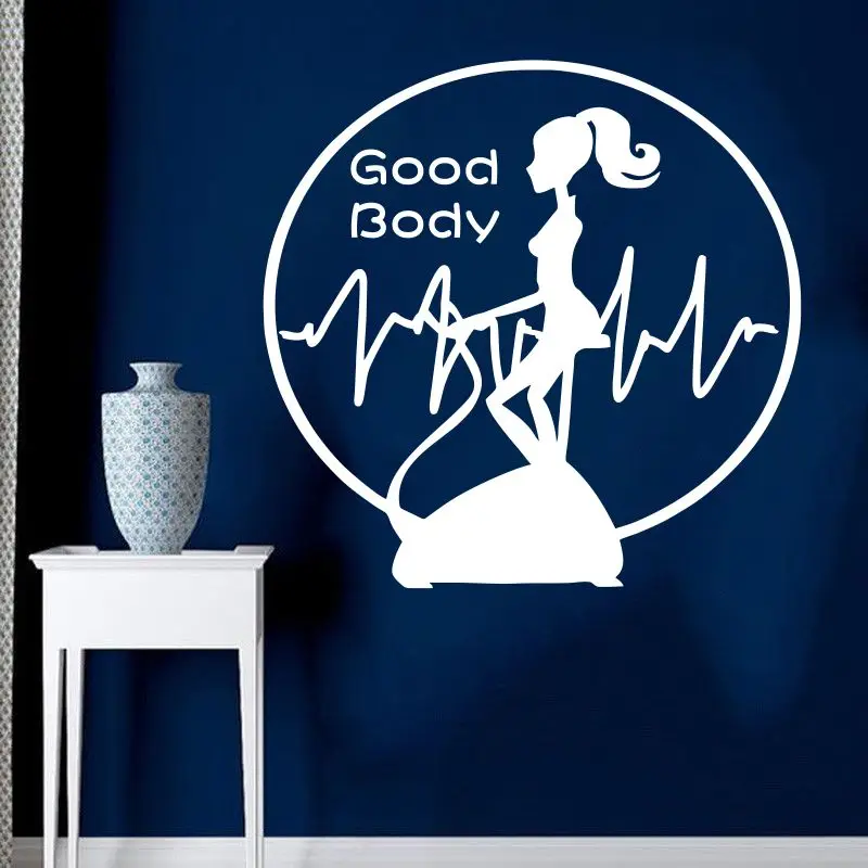 Виниловые наклейки на стену для фитнеса тренажерного зала с логотипом