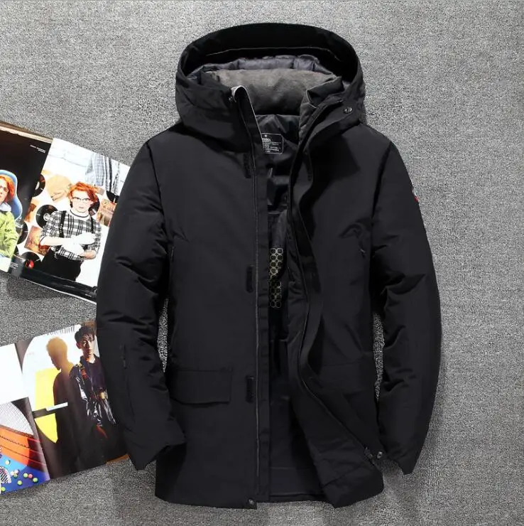 2018 winter jacket new men's outdoor fashion thick warm hooded high velvet long down | Спорт и развлечения