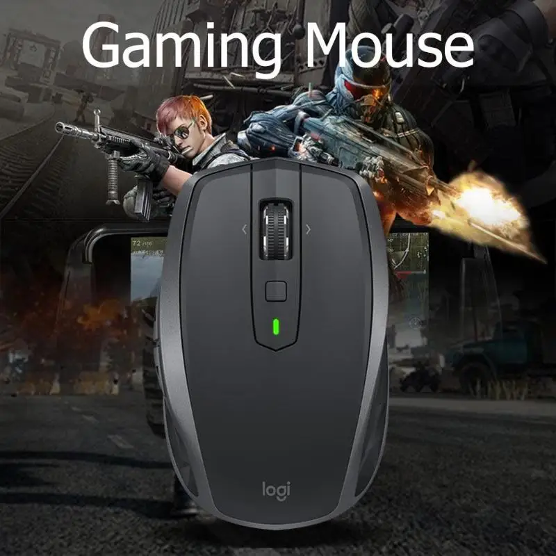 Беспроводная мышь logitech MX Anywhere 2S 2,4 GHz, многофункциональная перезаряжаемая Bluetooth игровая мышь с приемником для портативных ПК