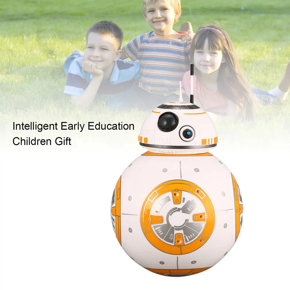 BB-8, 2,4 ГГц, Интеллектуальный робот-мяч для раннего образования, Радиоуправляемый, дистанционное управление, планета, мальчик со звуком, Звездные войны, игрушка для детей