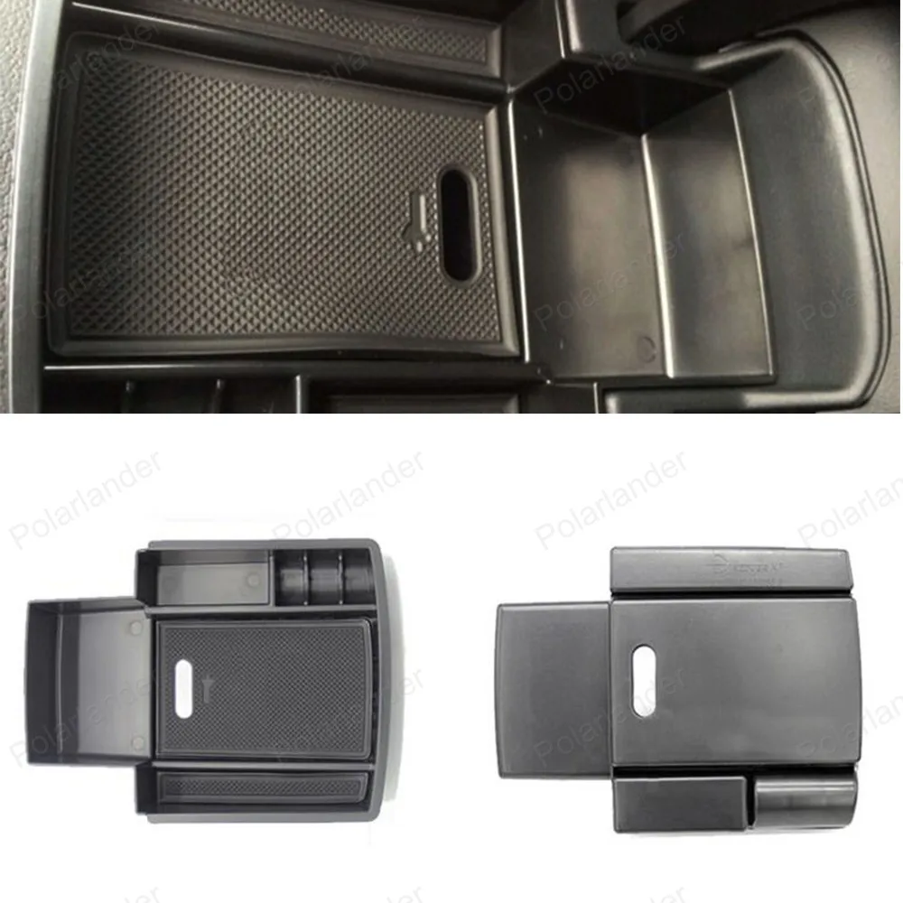 Armrest Storage Box Car loose change handrail Container case Tray For Audi A5 card money Holder phone Organizer