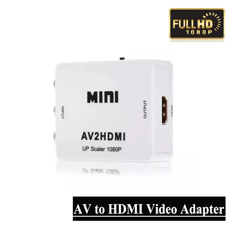 Мини AV в HDMI видео конвертер коробка AV2HDMI RCA CVBS адаптер для HDTV TV PS3 PS4 PC DVD Xbox