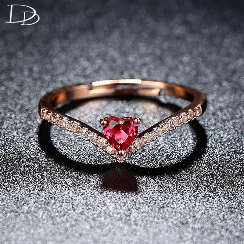 DODO шикарные Открытые Кольца для женщин романтические гранатовые красные AAA
