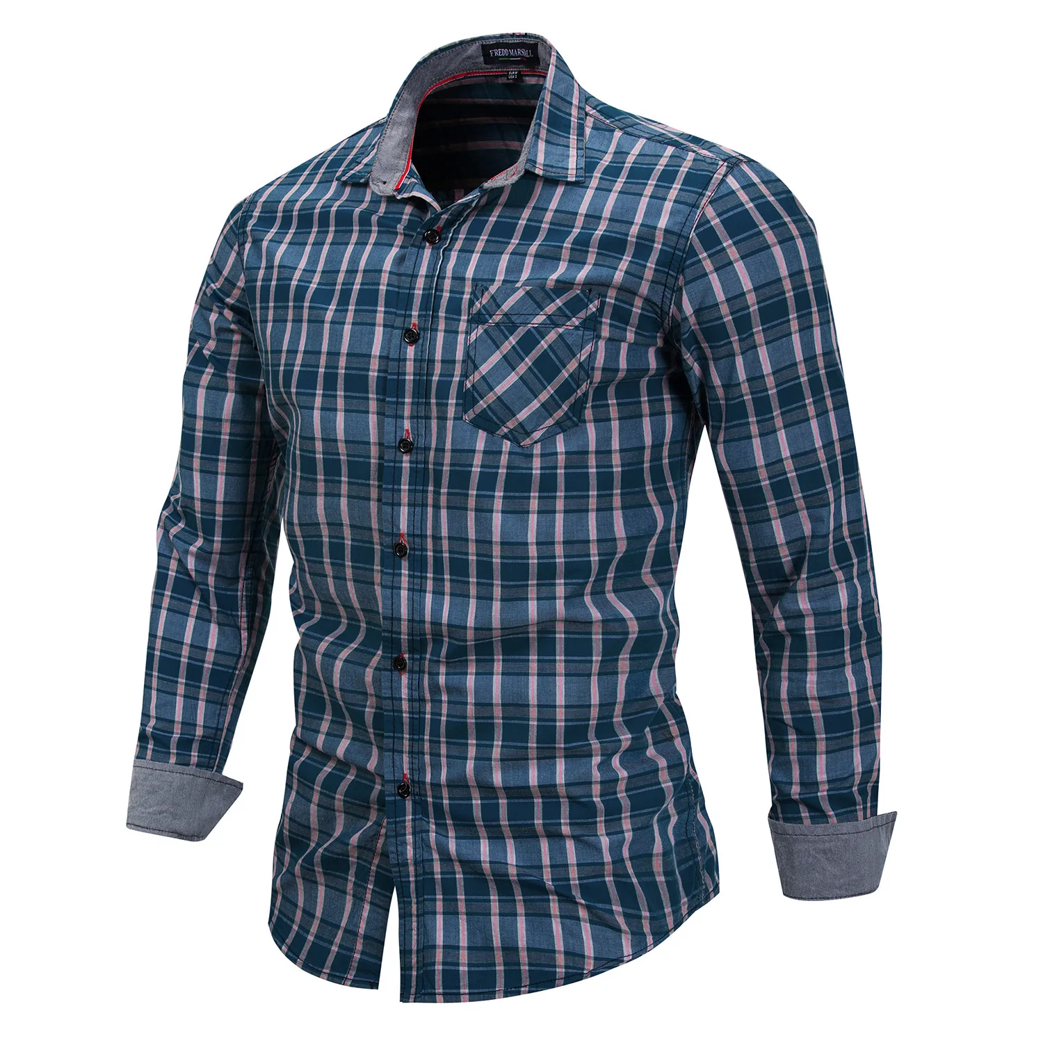 Новинка 100% года хлопковые мужские рубашки плед для мужчин отдыха платье из