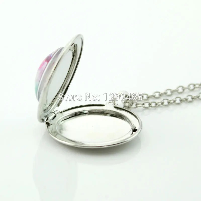 Nine-tailed fox pendant necklace New Fashion Picture animal jewelry white statement Glass dome locket N933 | Украшения и