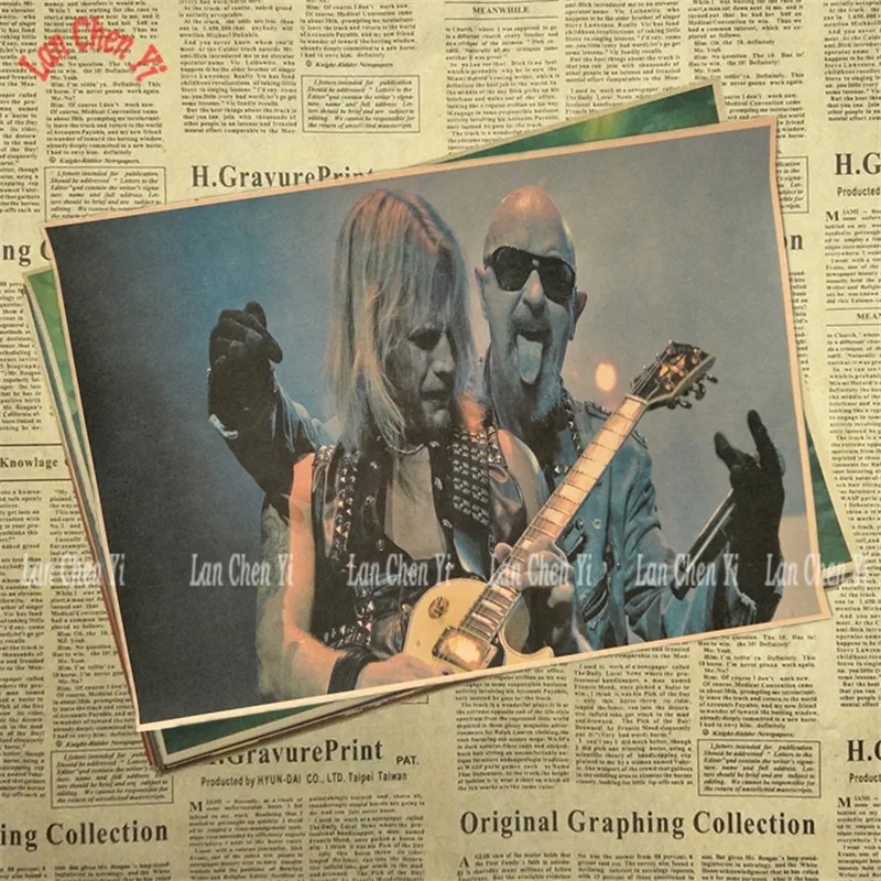 Judas Priest группа классический ностальгические матовые плакат на крафт-бумаге офис подарок столовая домашний Декор стикер дизайн