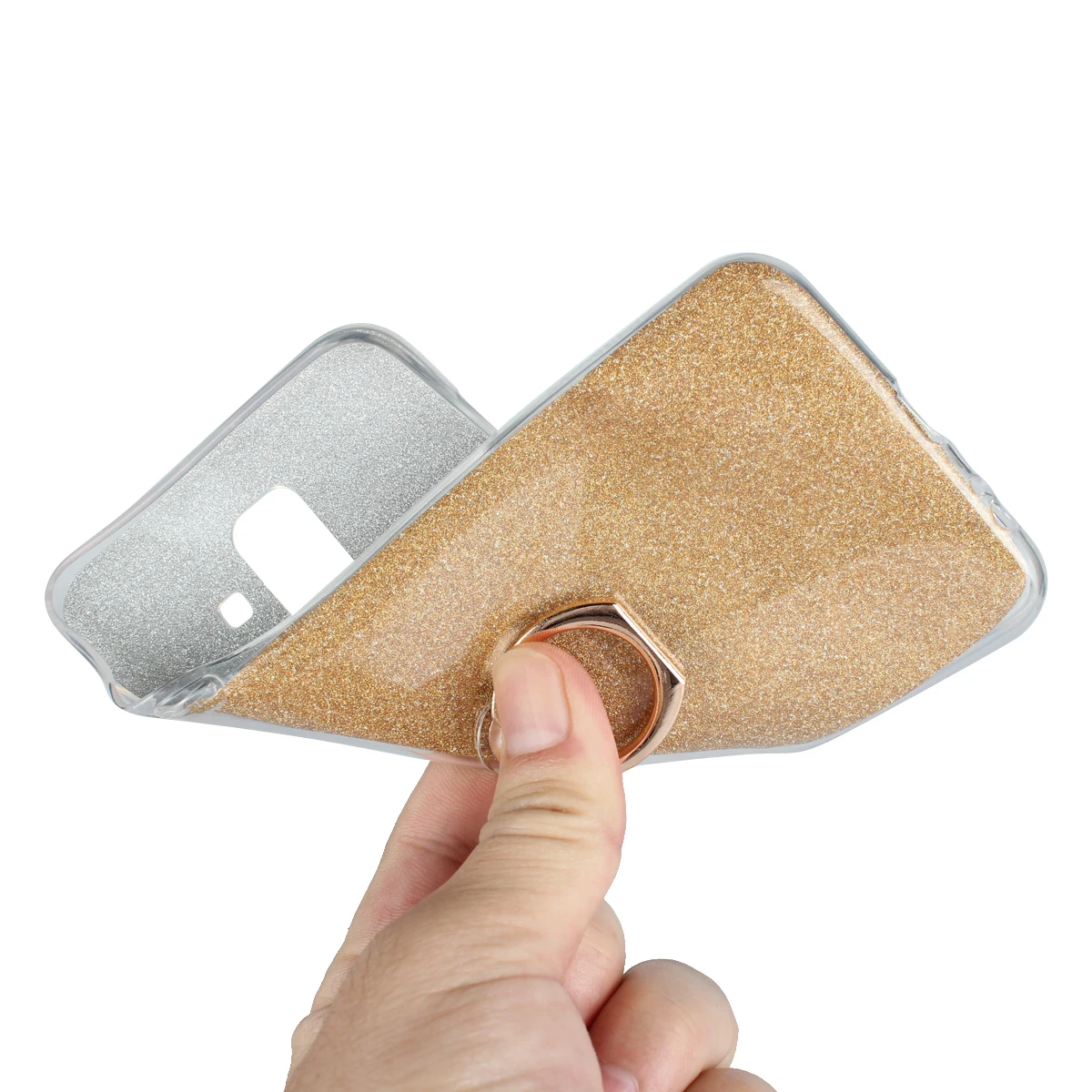 Soft Ring Phone Case for Samsung Galaxy A series A6 A8 Plus A9 Pro A3 A5 A7 2018 Finger Holder Support Bling Cover TPU Rubber | Мобильные