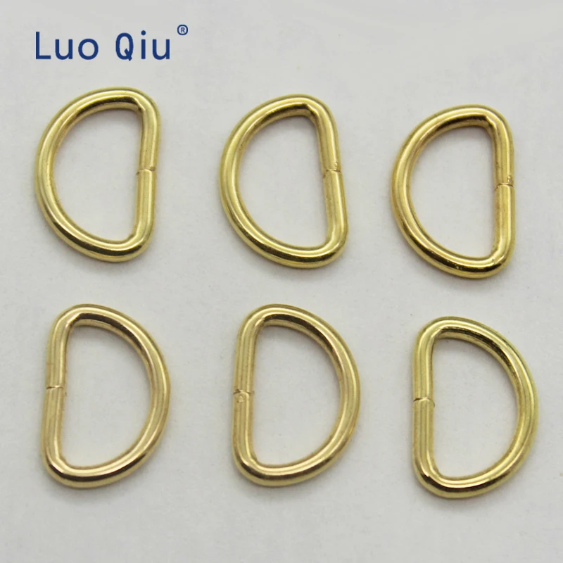 Luo Qiu 350 шт 12 мм золотой цвет d образная Пряжка Швейные аксессуары DIY тесьма