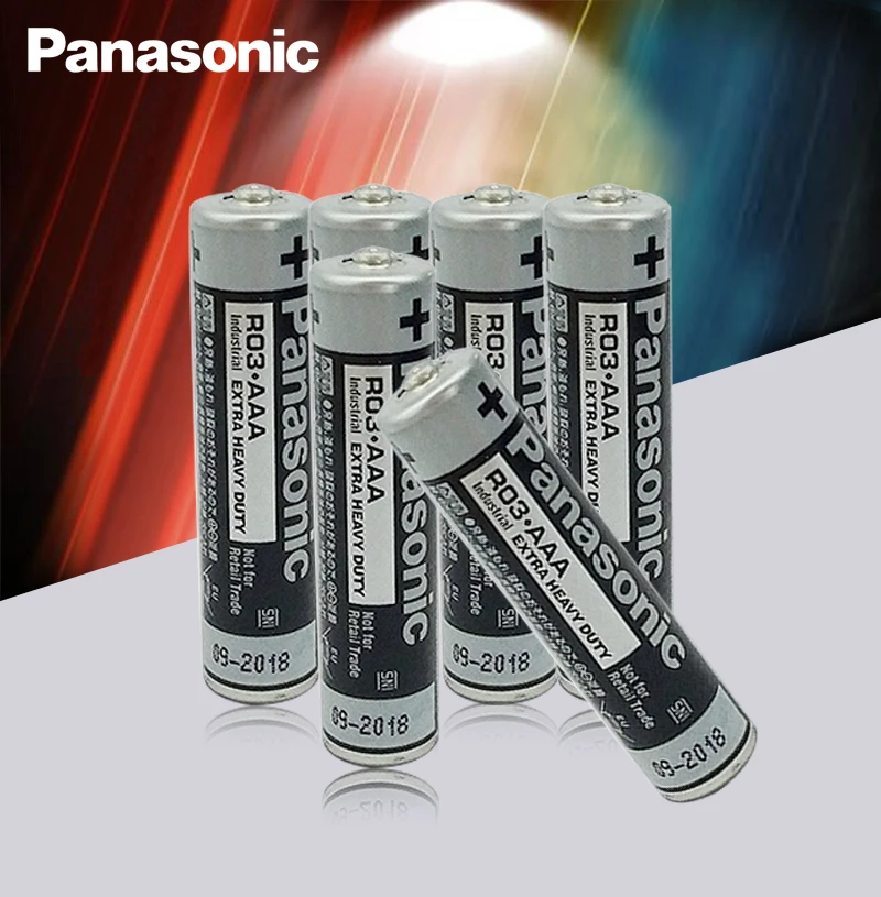 4 шт. Panasonic R03 1,5 в AAA батареи щелочные батареи без ртути сухой аккумулятор для электрической игрушки фонарик часы мышь