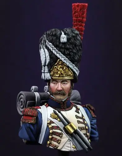 Неокрашенный набор 1/20 французский барабанщик мини Бюст полимерная фигурка