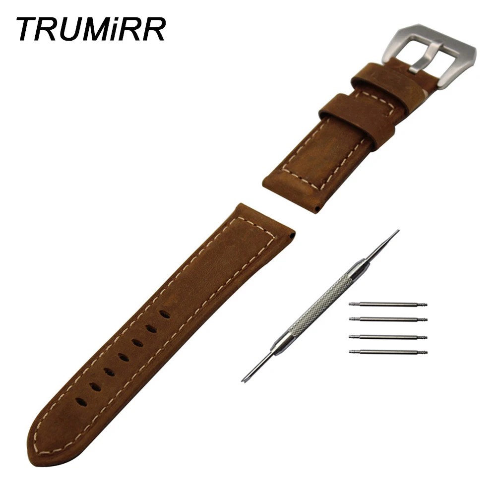 Ремешок итальянский из натуральной кожи для мужских и женских часов Luminox браслет