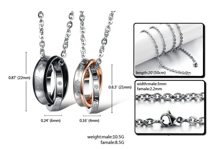 Модный фирменный комплект ожерелий для пар в европейском стиле с надписью Forever Love