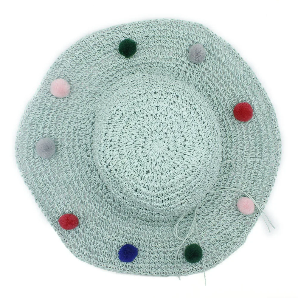 Шляпа от солнца из рафии женская элегантная Складная Панама с широкими полями