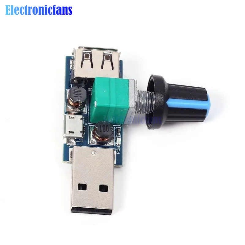 Бесступенчатый регулятор скорости вентилятора Micro USB постоянный ток 4 12 В до 2 5 8 в
