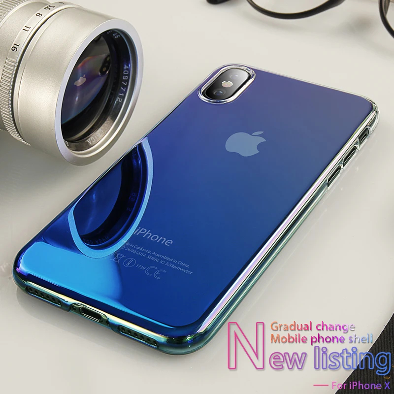 RZP Gloss Protective Case for iPhone X Back Cover Bumper On The For Apple 5 5S SE 6 6s 7 8 Plus 10 Bags Shell |