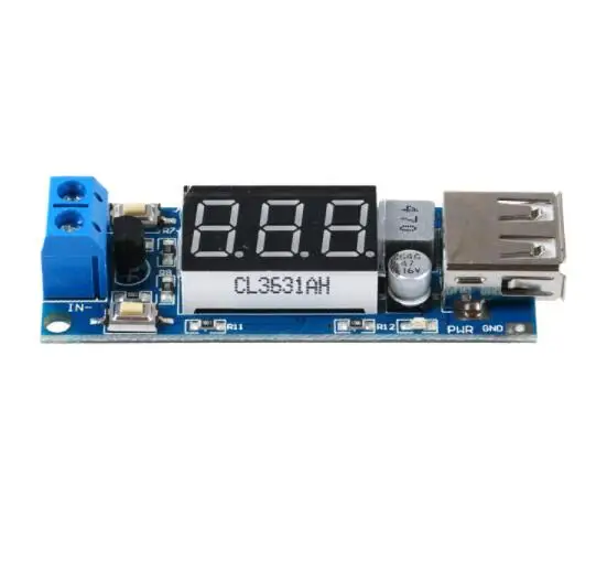 1 шт. DC-DC понижающий модуль питания Buck Автомобильная батарея измеритель