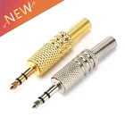 10 шт.лот 3,5 мм Штекерный разъем стерео металлический RCA 3,5 штекер и переходник с пружинными клеммами для припоя