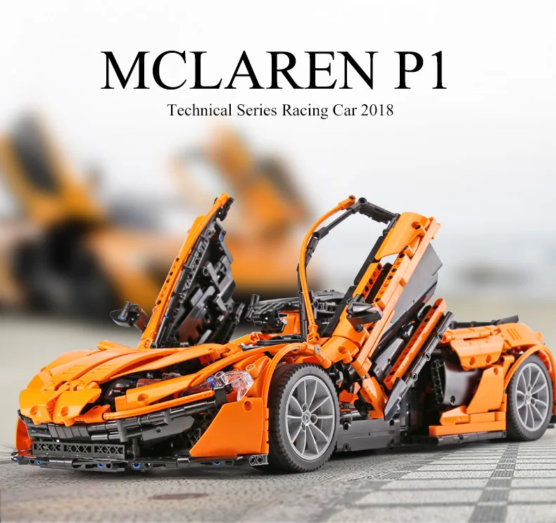 20087 техника серии P1 гиперкар 1:8 МОС 16915 Супер гоночный автомобиль модель строительные блоки кирпичи игрушки рождественские подарки