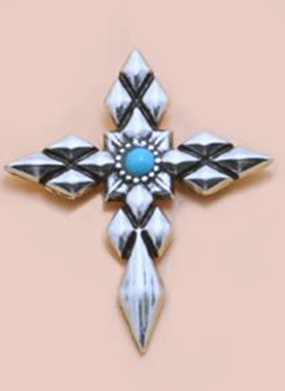 44x38mm Античные тисненые Стразы Крест значок-Подвеска Кошелек прикрученная Пряжка для кошелька ремень сумка джинсы чехол для телефона diy Аксессуары - Цвет: 44x38mm
