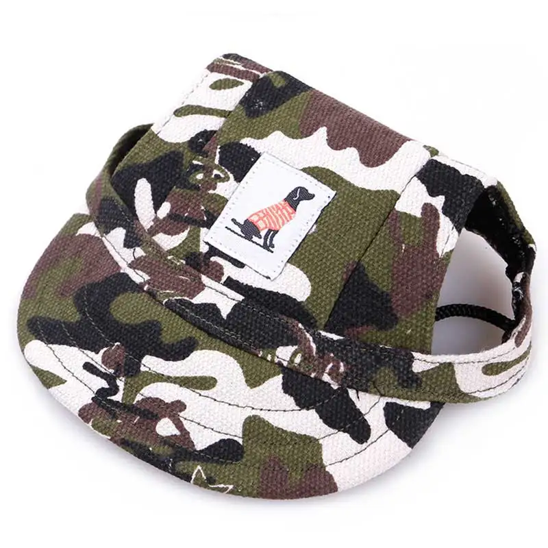 Camouflage Кепка для собаки, для маленьких питомцев, летняя парусиновая шапка, для собаки, бейсбольный козырек, шапка для щенка, для улицы, 8 видов стилей, для собак, головные уборы, товары для животных, DOGGYZSTYLE - Цвет: Camouflage