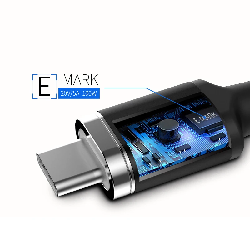 Магнитный кабель для быстрой зарядки 20 в, 5 А, 100 Вт, usb type-C-type-C PD, магнитное зарядное устройство для нового MacBook, huawei, Matebook, передача данных