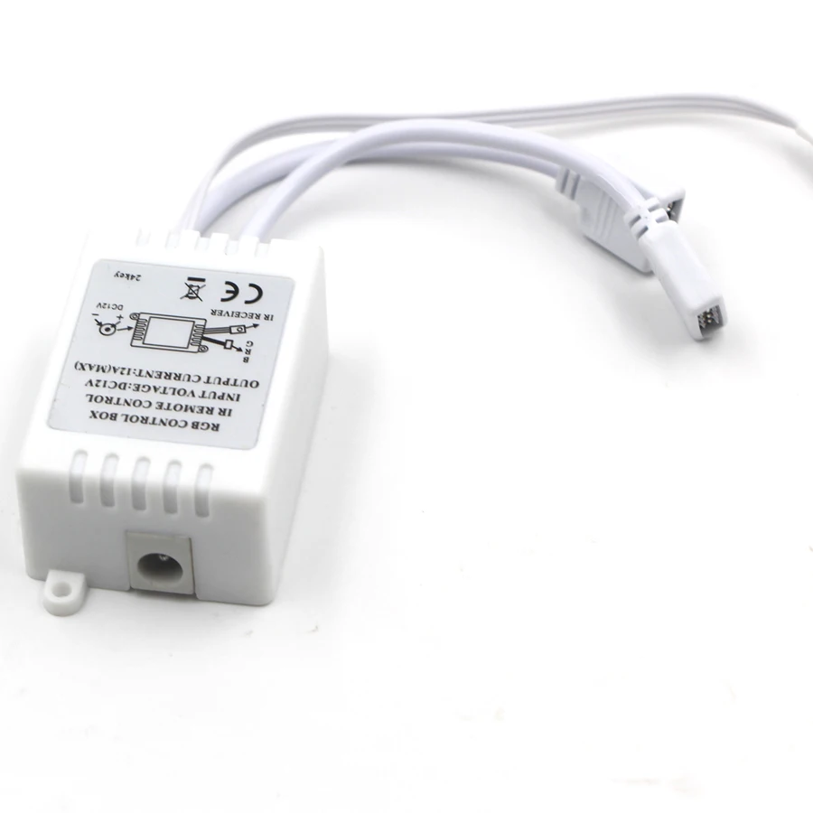 24 Keys DC12V Dual Connectors Output IR Remote RGB Controller lamp Dimmer For 10M 5M 3528 2835 5050 LED Strip light | Освещение