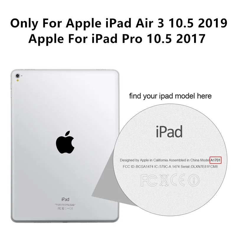 Смарт-чехол из полиуретановой кожи для Apple iPad Air 3 10,5 с держателем карандаша мягкий силиконовый задний Чехол для iPad Pro 10,5 дюймов