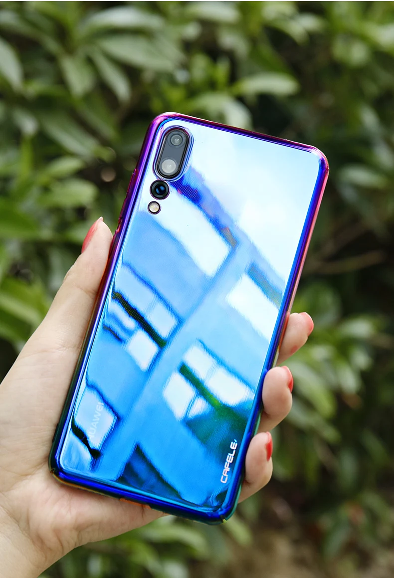 Жесткий чехол CAFELE из поликарбоната для huawei p30 p20 pro lite nova 3e чехол s Роскошный чехол с градиентом Авроры для huawei p20 pro Чехол для телефона