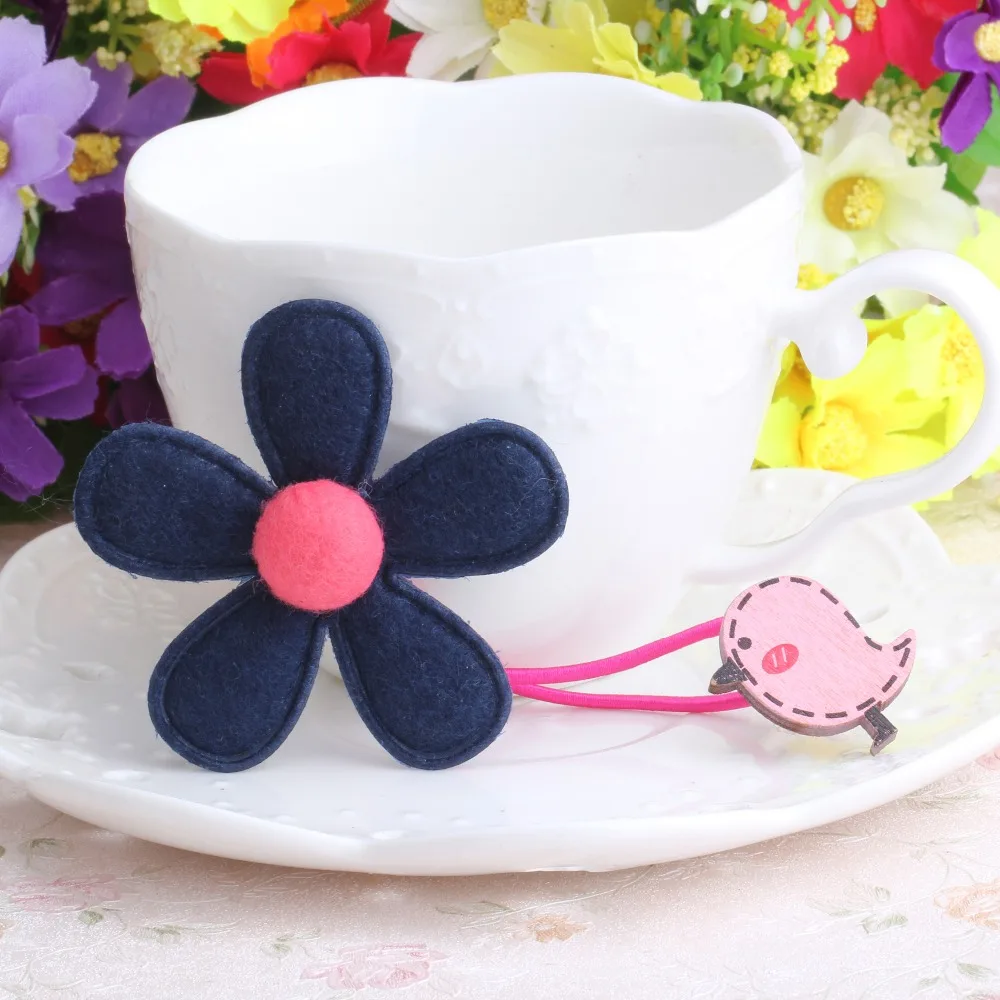 Резинки для волос с подсолнечником и птицами аксессуары девочек эластичные