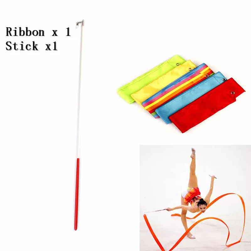 Новинка 2019 6 м лента для танцев в спортзале на палочке художественная гимнастика