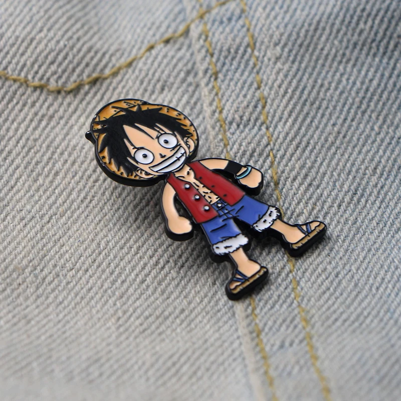 DMLSKY цельная обезьянка D. Эмалированная брошка Luffy для женщин и мужчин заколки