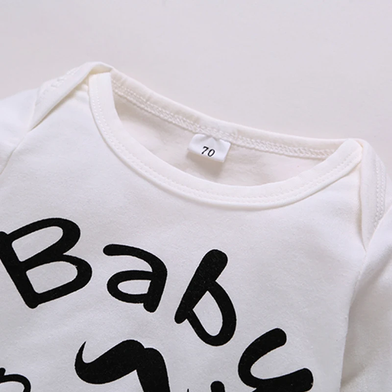 Комплект одежды из 3 предметов для новорожденных мальчиков комбинезон с надписью