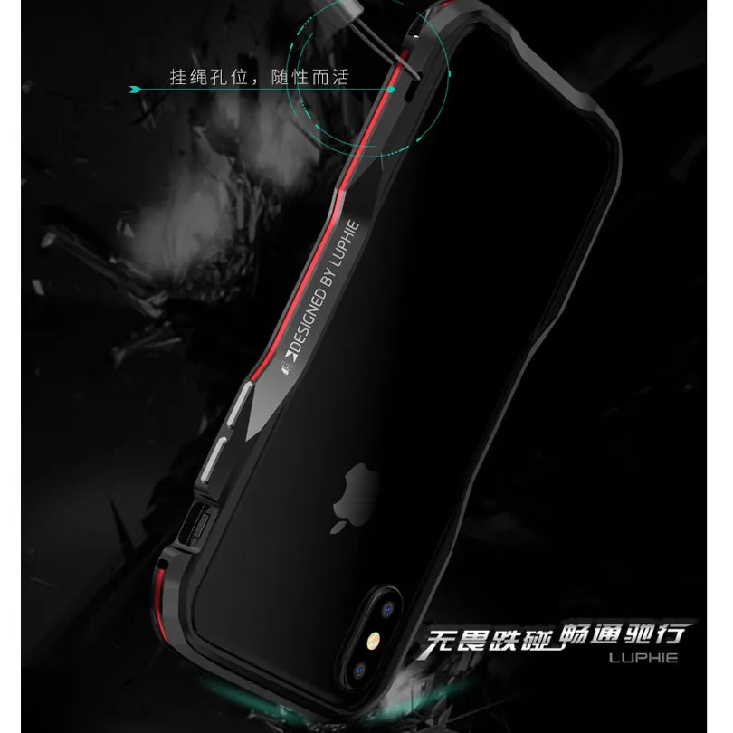 Чехол для iPhone X 7 8 Plus роскошный оригинальный Luphie с двойным лезвием дизайн