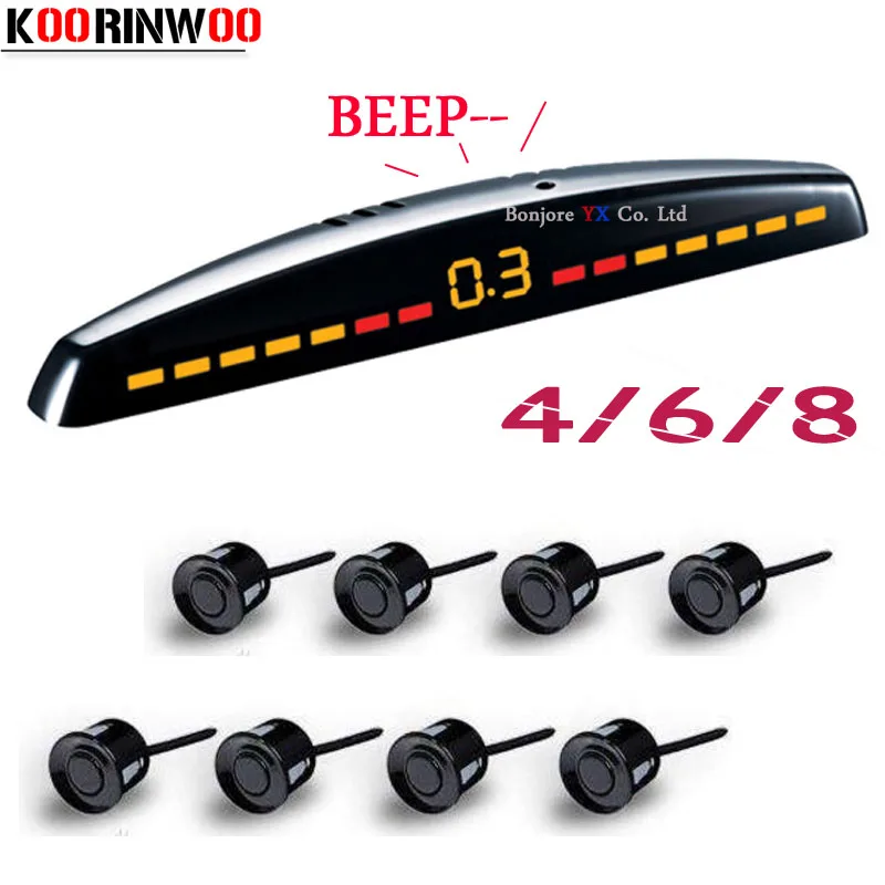 Parking Sensors 8/6/4 Sensors Backup Radar Detector Car Parking Sensors Led Monitor System Automobiles
