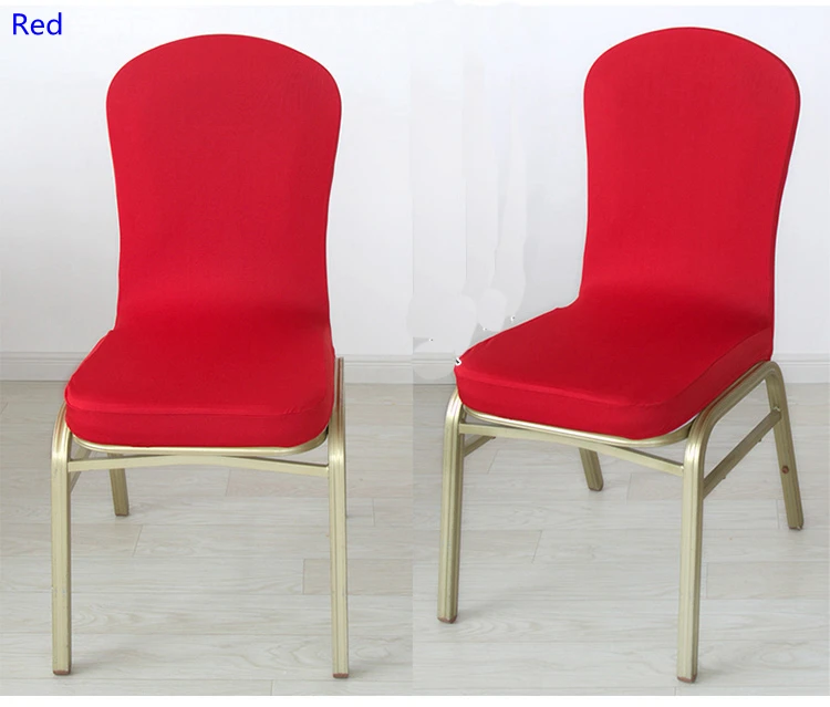 Красный цвет спандекс половина чехлы на стулья для свадебное украшение стульев