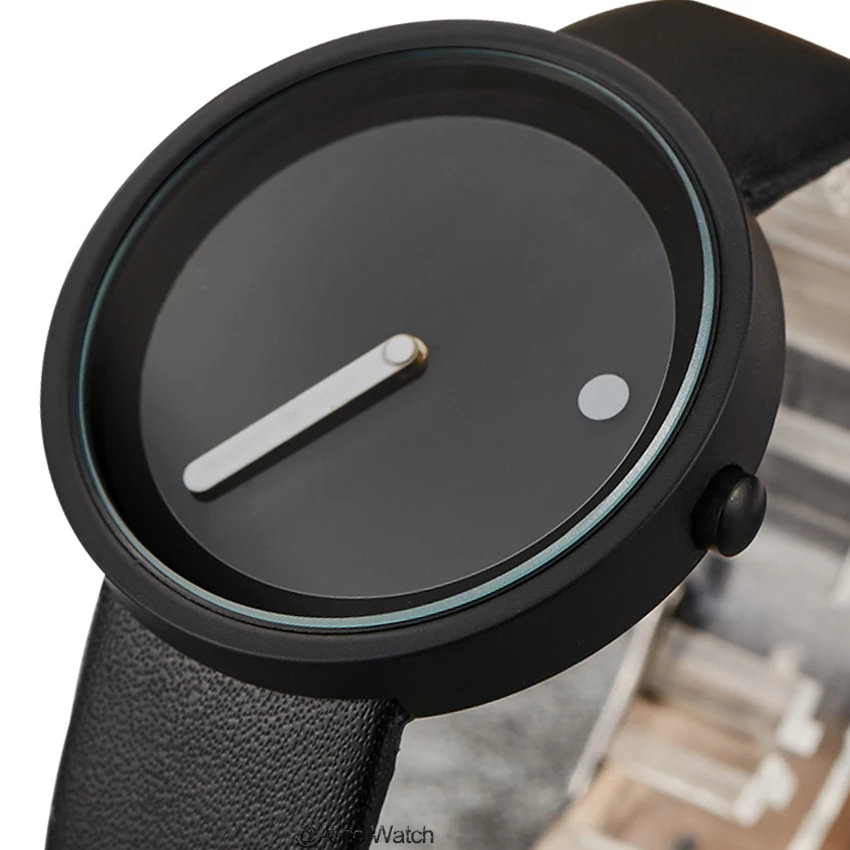 Мужские кварцевые часы простой оригинальный кожаный браслет спортивные модные