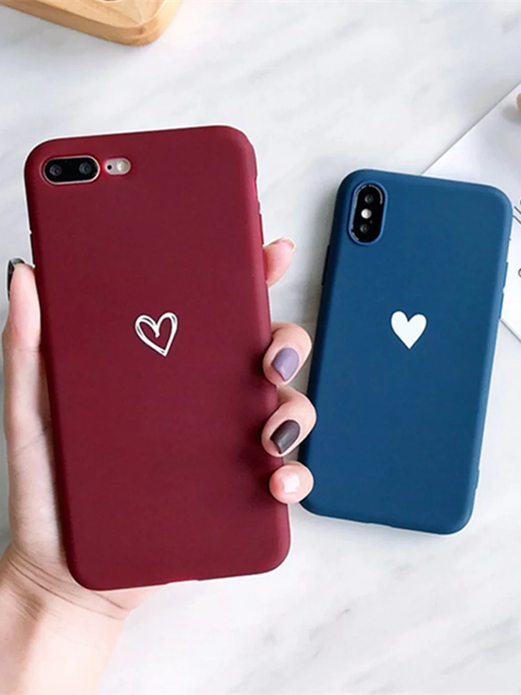 Мягкий ТПУ матовый синий красный чехол для iPhone 6 6 S 7 8 Plus 10 X XR задняя крышка для iPhone 6 S XS Max Funda для iPhone 7 Plus чехол