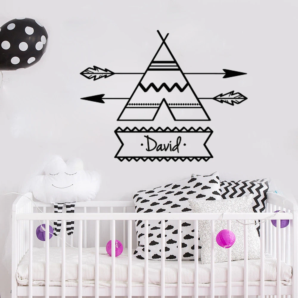 Виниловый стикер на стену с изображением стрелы Teepee креативные богемные обои для