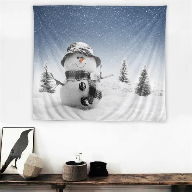 Рождественский настенный гобелен для снеговика новогодний из ткани украшение