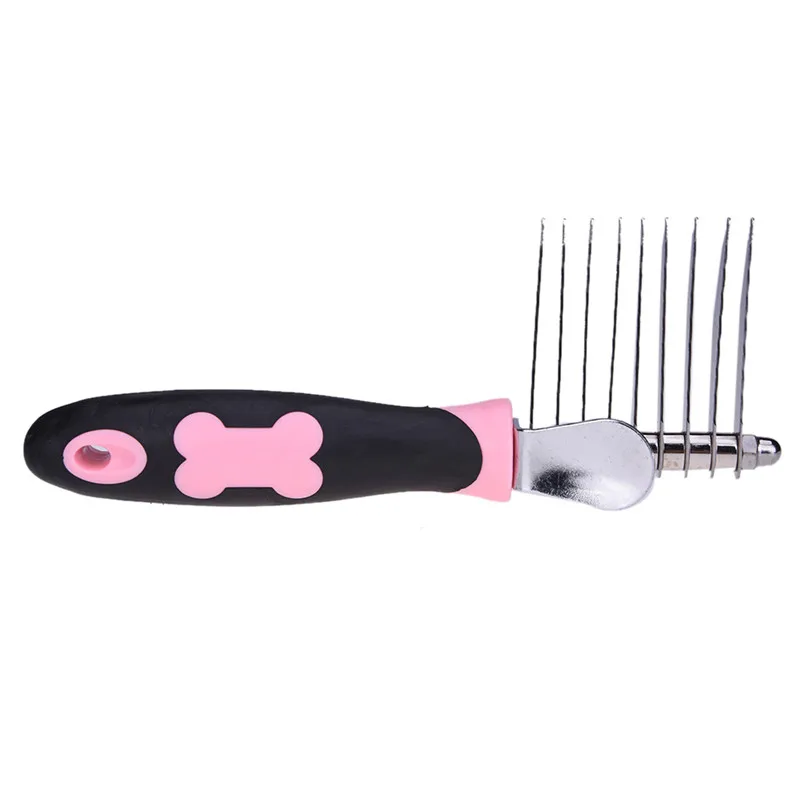 

Stainless Steel Pet Dog Comb Hair Shedding Removal Grooming Rake Comb Pet Combs 2 Color 1Pcs