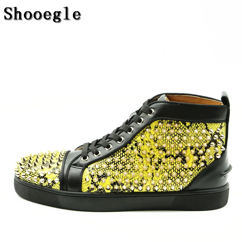 SHOOEGLE/модные мужские кроссовки Высокая Повседневная обувь Мужская на шпильке с