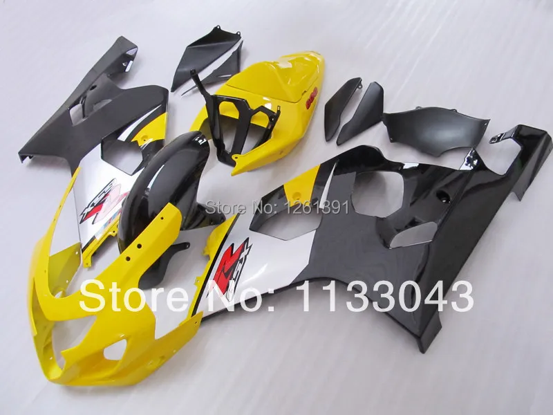 

Injection HOT!!Motorcycle Fairing kits for SUZUKI GSXR600 750 GSXR600 GSXR 750 K4 04 05 2004 2005 Yellow Black Fairings kit